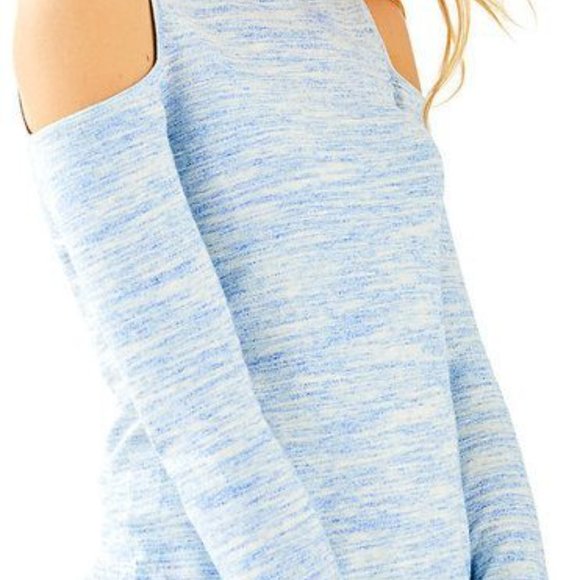 Lilly Pulitzer Lyon sweater Lapis Blue Space dye - Picture 2 of 12